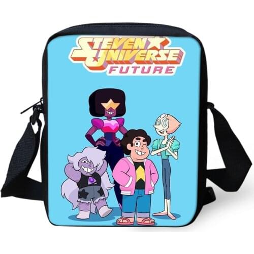 HALYUNASC Womens Messenger Bags Steven Universe Pattern Crossbody Bags Small Kids Purse Coin Bags Cartoon Design Mini Flaps Bag