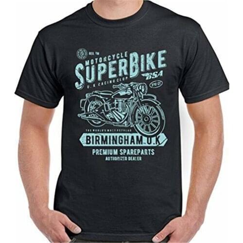 Superbike Birmingham Mens Biker T-Shirt Motorbike Motorcycle Bike Indian Plus Size Tee Shirt