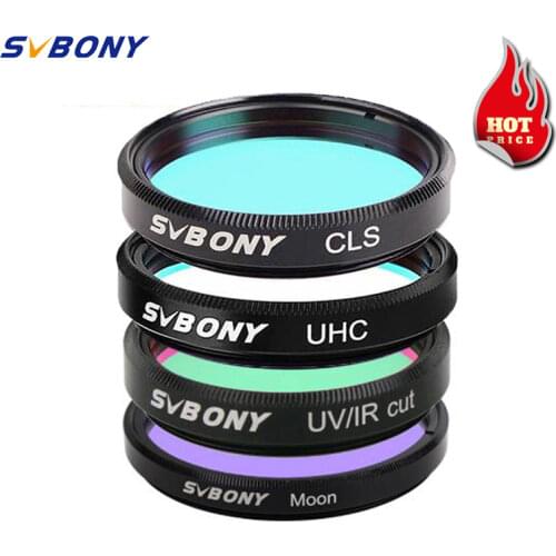 SVBONY 1.25''UHC+CLS+Moon+UV/IR Cut Filters Set for Astronomy Telescope Monocular Astronomical Observations of Deep Sky Object
