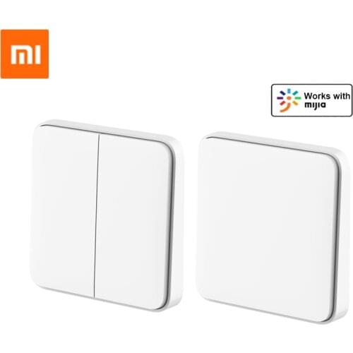 Xiaomi Mijia Smart Wall Switch Single Double Key Works with BLE Mesh Gateway Intelligent Linkage Remote Control Mi Smart Home