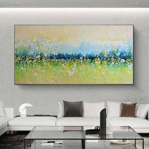 Vintage Flower Abstract Canvas Paintings Modern Wall Art Pictures Posters and Prints on Hand Painted for Living Room Home Decor
