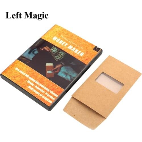 Money-Maker (Gimmick and Online Instructions) Magic Tricks Stage Street Magic Bill Vanishing/Appearing Illusion Gimmick Props
