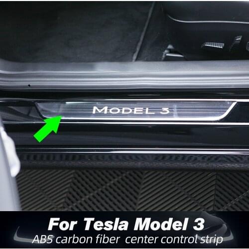 For Tesla Model 3 Stainless Car Door Sill Kick Scuff Plate Protector Trim Guard Pedal Cover Car Styling For Model Three