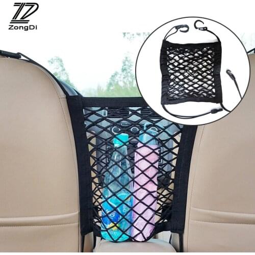 ZD 1Pc Car storage net pocket Between the seats For Renault duster megane 2 BMW e46 e39 e36 Audi a4 b6 VW passat b6 Accessories