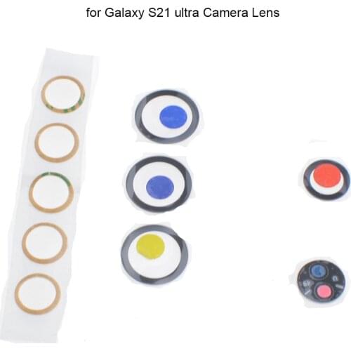 1 Set Rear Camera Lens For Samsung Galaxy S21 Plus S21 Ultra Back Camera Glass with Sticker Adhesive Replacement Parts