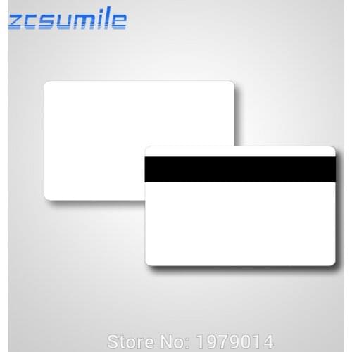 100 pcs/lot Blank White PVC 2750 OE Hico 3 magnetic stripe Plastic Card can printable for card printer Free shipping
