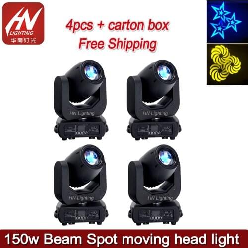 4pcs disco dj club gobo stage lighting LED moving head 150w spot moving head light