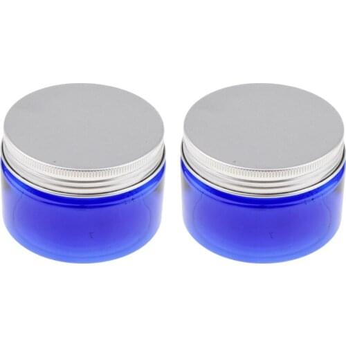 2x Travel Empty Makeup Jar Round Cosmetic Cream Butter Scrubs Container Pot 100g