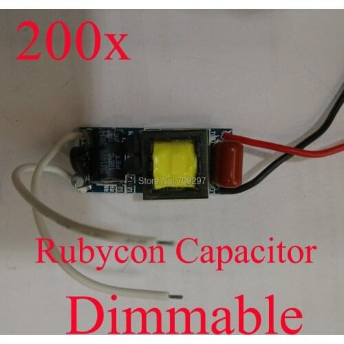 3 years warranty 200pcs/lot (5-15)x1W Dimmable LED Driver,Rubycon 110V/220V/230V/240V 300mA 9W 10W 11W 12W 13W 14W 15W,DHL/FEDEX