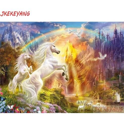 5D DIY square/round Diamond painting unicorn Cross Stitch Diamond Embroidery Pattern Rhinestone J3069
