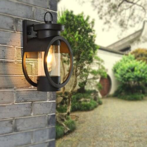 American retro decorative lamp outdoor wall lamp waterproof simple exterior wall lamp door aisle balcony outdoor courtyard lamp