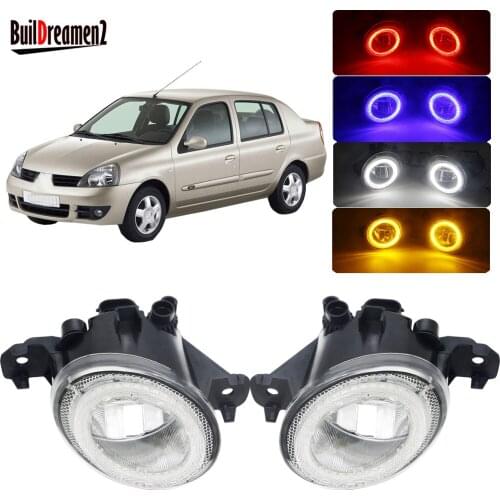 Angel Eye Fog Light Car LED Fog Lamp Daytime Running Light 4000LM 12V For Renault Vel Satis VelSatis (BJ0_) 2002-2015