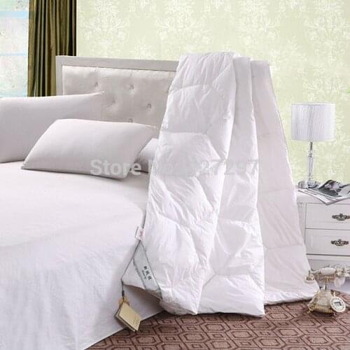 Free Shipping 420 GSM Top Grade European Duck Down Quilt Doona Comforter Blanket King Or Make Any Size