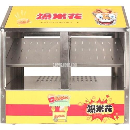 BW-02 Popcorn Display Insulation Cabinet Temperature Control Double Layer Stainless Steel Incubator Warming Heating Machine 220V