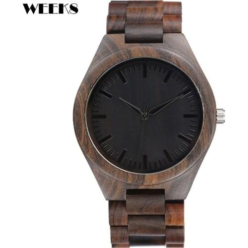 Natrual Brown Wood Watch Men Solid Walnut Wooden Wrist Watches for Male Vitage Mens Quartz Wristwatches reloj de madera Watches