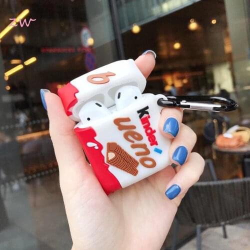 Brand Kinder Chocolate 3D Case for Airpods 1 2 Pro Charging Box Soft Silicone Wireless Bluetooth Headphone Protective Cover Coke