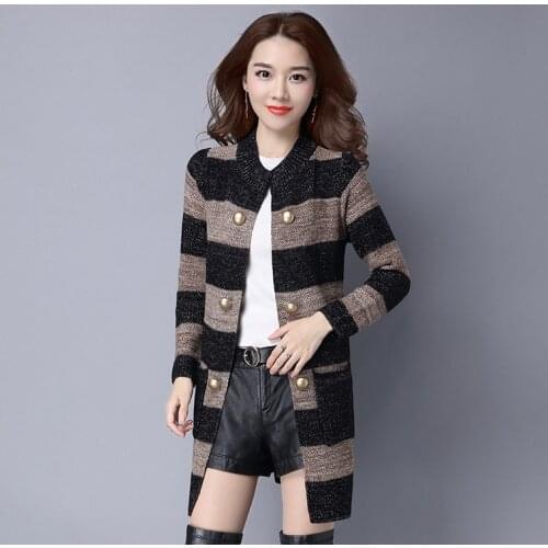 Long Cardigan Female Spring And Autumn Long Sleeve Cardigan Women Sweater Women Knitted Jacket Tops
