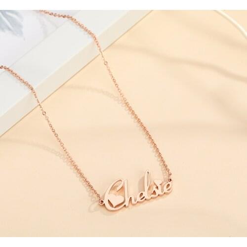 DODOAI Custom Necklaces Personalized Logo Name Necklaces Jewelry Personality Letter Choker Necklaces with Name for Women Girls