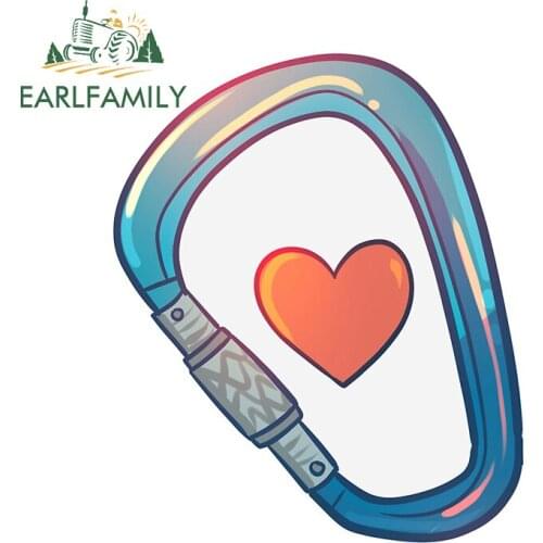 EARLFAMILY 13cm x 10.7cm for Carabiner Hiking Waterproof Car Stickers Car Refrigerators Decal Campervan Personality Creative