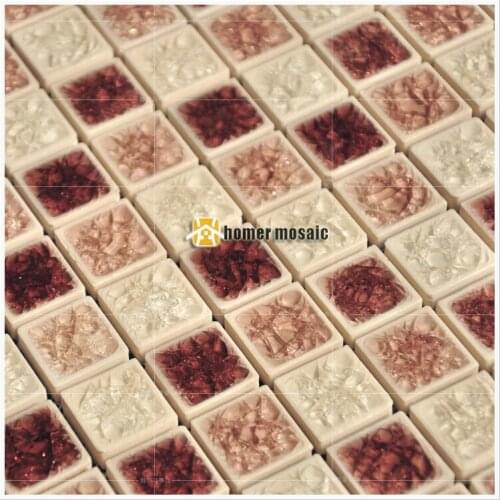 Brown ceramic mosaic tiles EHGM1046 for swimming pool bathroom shower wall mosaic tiles kitchen backsplash free shipping