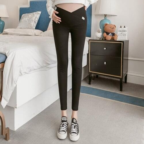 Pregnant women legging trousers spring and autumn waist pants pregnant women feet pants Slim all-match maternity clothes