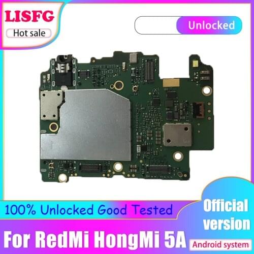 LISFG Good Tested For RedMi HongMi 5A Motherboard 100% Unlocked Original 16GB 32GB For RedMi HongMi 5A Logic Board Mainboard