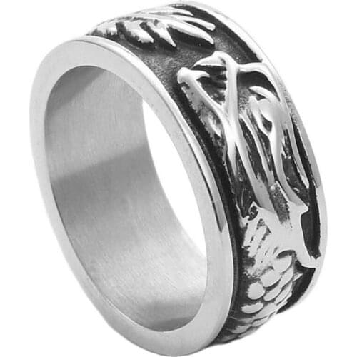 Mens Ring Punk Rock Smooth 316L Stainless Steel Signet Ring For Men Hip Hop Party Jewelry Wholesale Male Wedding Anel
