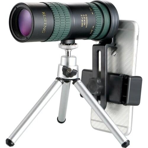Monocular Telescope 8-24X30 Zoom Telescope Dual Focus Monocular Scopes- High Power Waterproof with Smartphone Adapter & Tripod