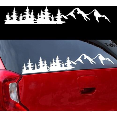 Tree Mountain Car Sticker 150cm Waterproof PVC Decal Graphic Kit for SUV RV Camper Off Road Trailer Car Accessories