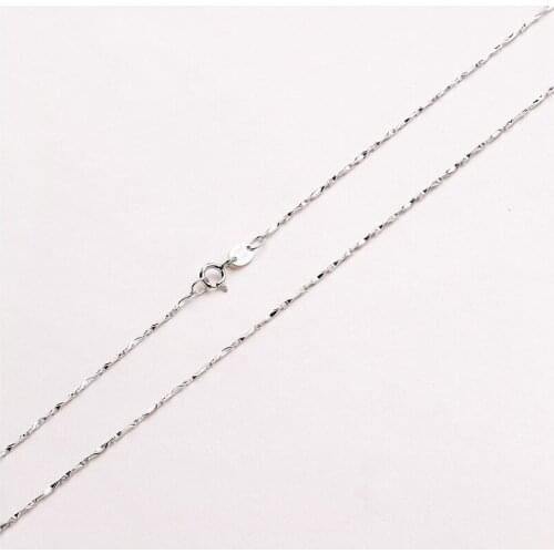 Real 925 Sterling Silver 1.0mm China Chain Necklace Charm for Women 21 & 23 Inches