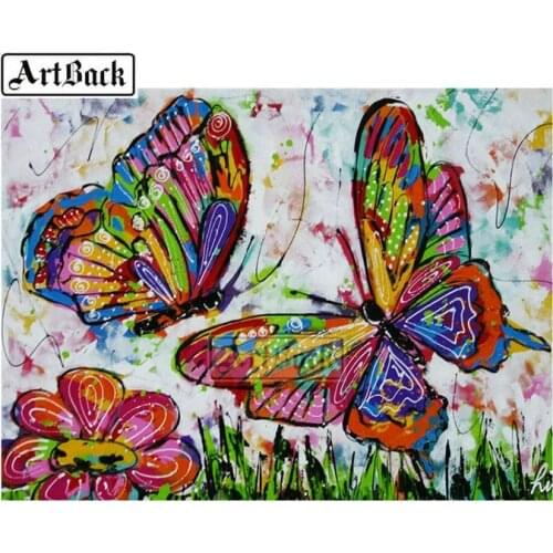 Full square / round diamond painting color butterfly flower 5d diy diamond embroidery 3d diamond mosaic home decoration