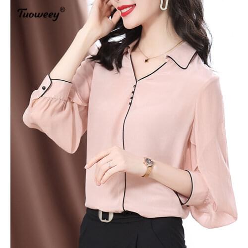 Plus size Women Spring Summer Style Chiffon patchwork Blouses Shirts Lady Casual office long Sleeve Ruffles Decor Blusas Tops