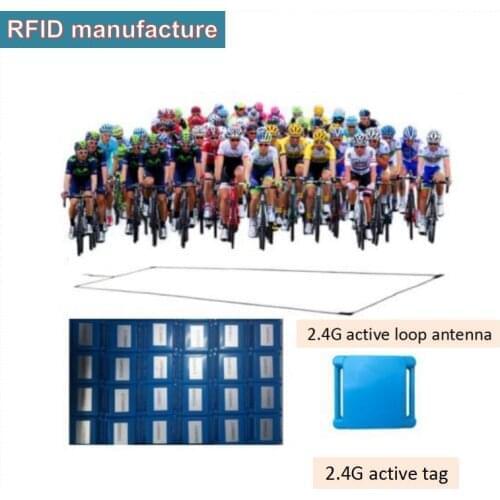 Active rfid sport solution Multi-tag active decoder Reader 2.4GHZ receive+125khz trigger loop antenna Motorcycle,skiing,MTB race