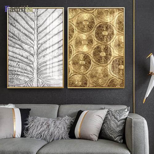 Vintage Chassical Gold Retro Bronze Home Decor Nordic Canvas Art Painting Luxury Living Room Wall Art Print Minimalist Picture