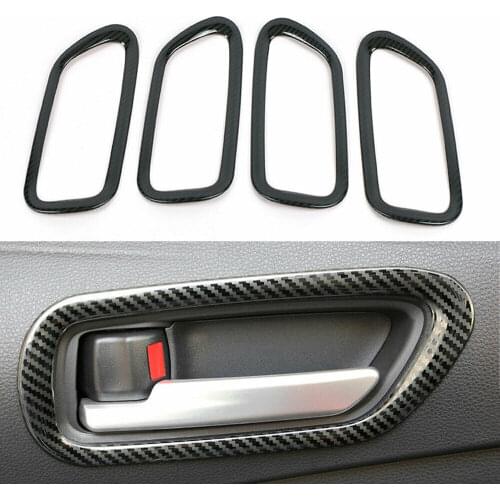 Carbon Fiber Stainless Steel Car Inner Door Handle Trim Fit For Toyota Corolla 2020