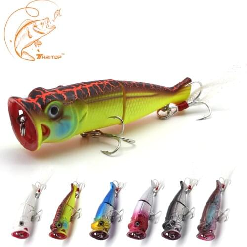 Thritop Wobblers Artificial Hard Bait TP066 7 Colors for Choose 7cm 11g Professional Fishing Popper Lures Tackle Tools