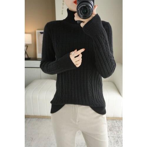 KOIJINSKY 2021 pure wool autumn winter top womens Lapel sweater knitted sweater