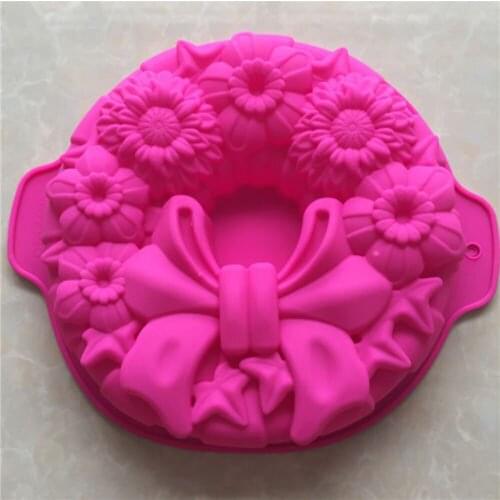 1Pcs Bowknot Shape Cake Mousse Silicone Mold Fondant Chocolate Mould Pan Christmas Wedding Baking Cake Decorating Tools