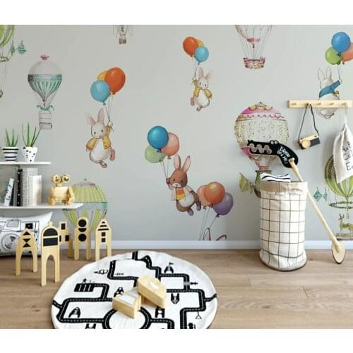 Bacal Custom Nordic Fashion Wallpapers Animal Balloons Kids House Background papel de parede 3D wall papers home decor