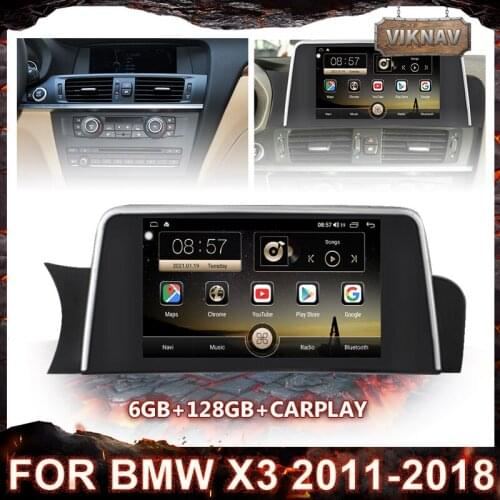 Android System IPS Screen Car Stereo Player For BMW X3 2011-2018 WIFI 6+128GB Auto Radio Recorder GPS Navigation Multimedia 2din
