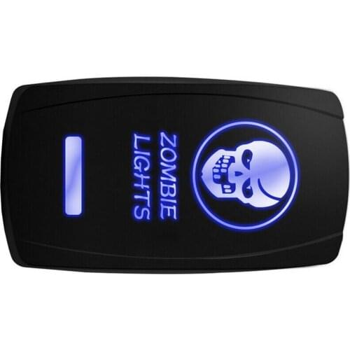 12-24V Car ZOMBIE LIGHTS 12V 20A Toggle Rocker Switch Blue LED Light 5Pin ON OFF