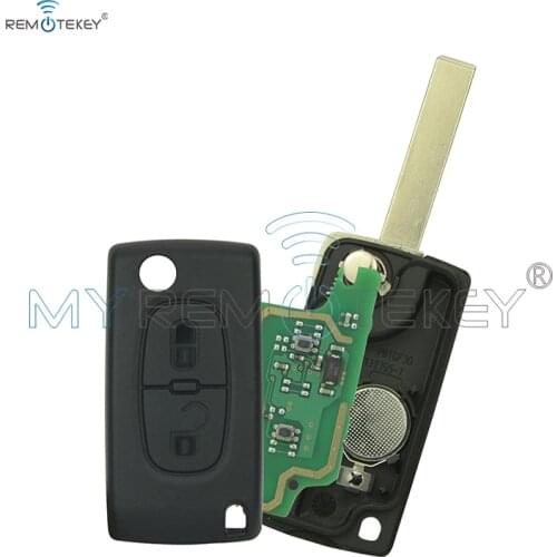 CE0536 MODEL 207 307 308 car Flip remote key 2 Button 434mhz HU83 key blade for Peugeot citroen remtekey