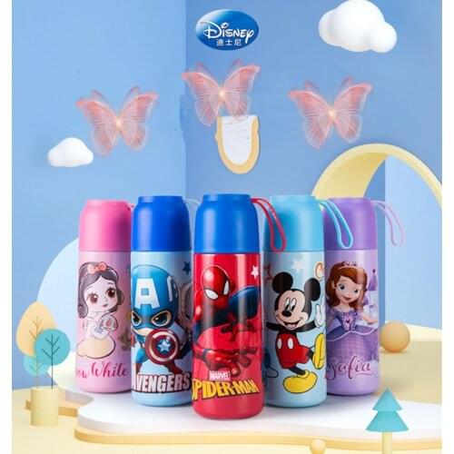 450ml Disney Mickey kids mug MARVEL Thermos cup Sofia princess Stainless Steel Vacuum Flask for children Toddler water bottle