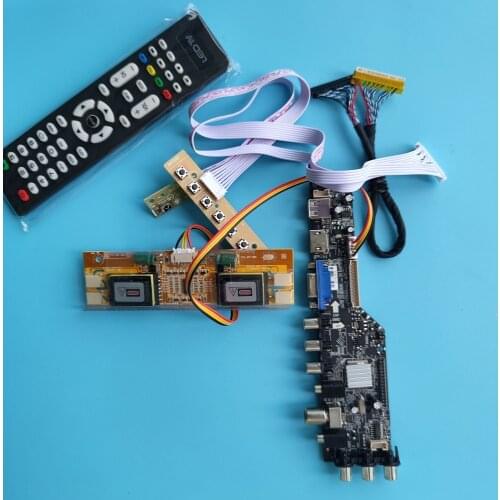 Kit For LM201WE3-TLB1/LM201WE3-TLD1 DVB-T 4 CCFL Panel Screen HDMI USB VGA Digital 1680x1050 TV Controller Board Driver LCD AV