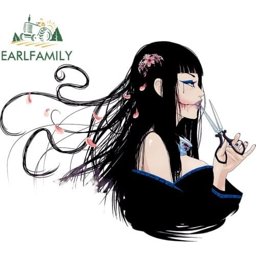EARLFAMILY 13cm x 10.2cm For Anime Girl Fine Car Sticker Creative JDM Decal Auto Laptop Motorcycle Creative Graphics Waterproof