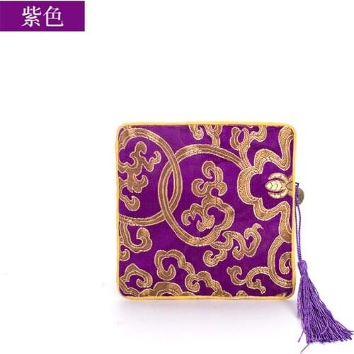 Tassel Purple Female Jewelry Storage Display Bag With Zipper Earring Pendent Bracelet Ring Showcase Jewellery Organizer 11 Color