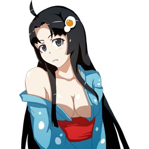 Hot Anime Girl Araragi Tsukihi Bath Time Sexy Gril Stickers Suitable for Refrigerator Motorcycle Car Trunk Wall Mobile Phone PVC