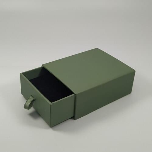 Ozer Box Green Drawers Necklace & Mini Set Carton Box (In-House Süngeli) 12'li Package