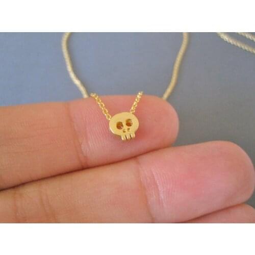 Tiny Sugar Skull Bracelet Cute Skeleton Bracelet Simple Animal Skull Face Head charm UFO Alien Jewelry Bracelets for women