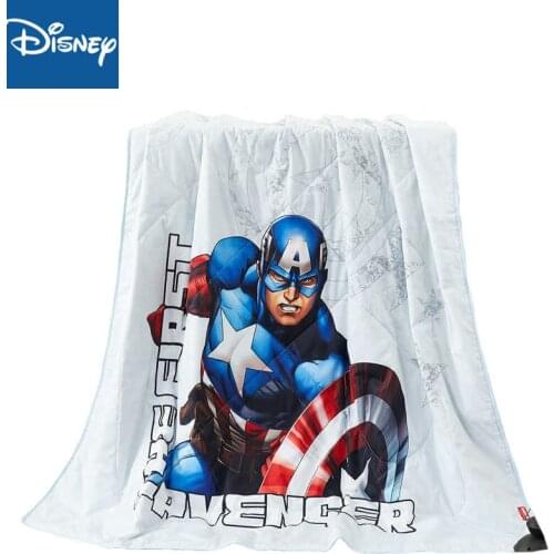 Marvel captain america thin comforter cartoon summer cotton quilt cover children bedroom decoration soft blanket boys bedspread